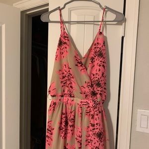 Pink and brown romper